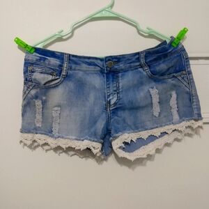 Denim shorts